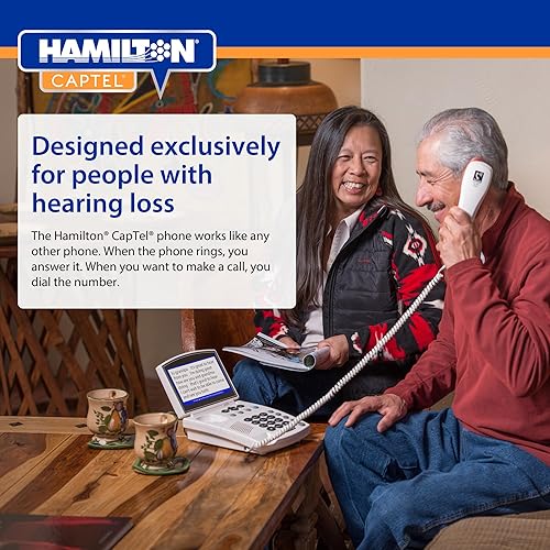 Miniatura 2 de Hamilton Teléfono CapTel 840i con subtítulos, teléfonos con discapacidad auditiva, control de volumen con aumento de amplificación de hasta 40 dB,