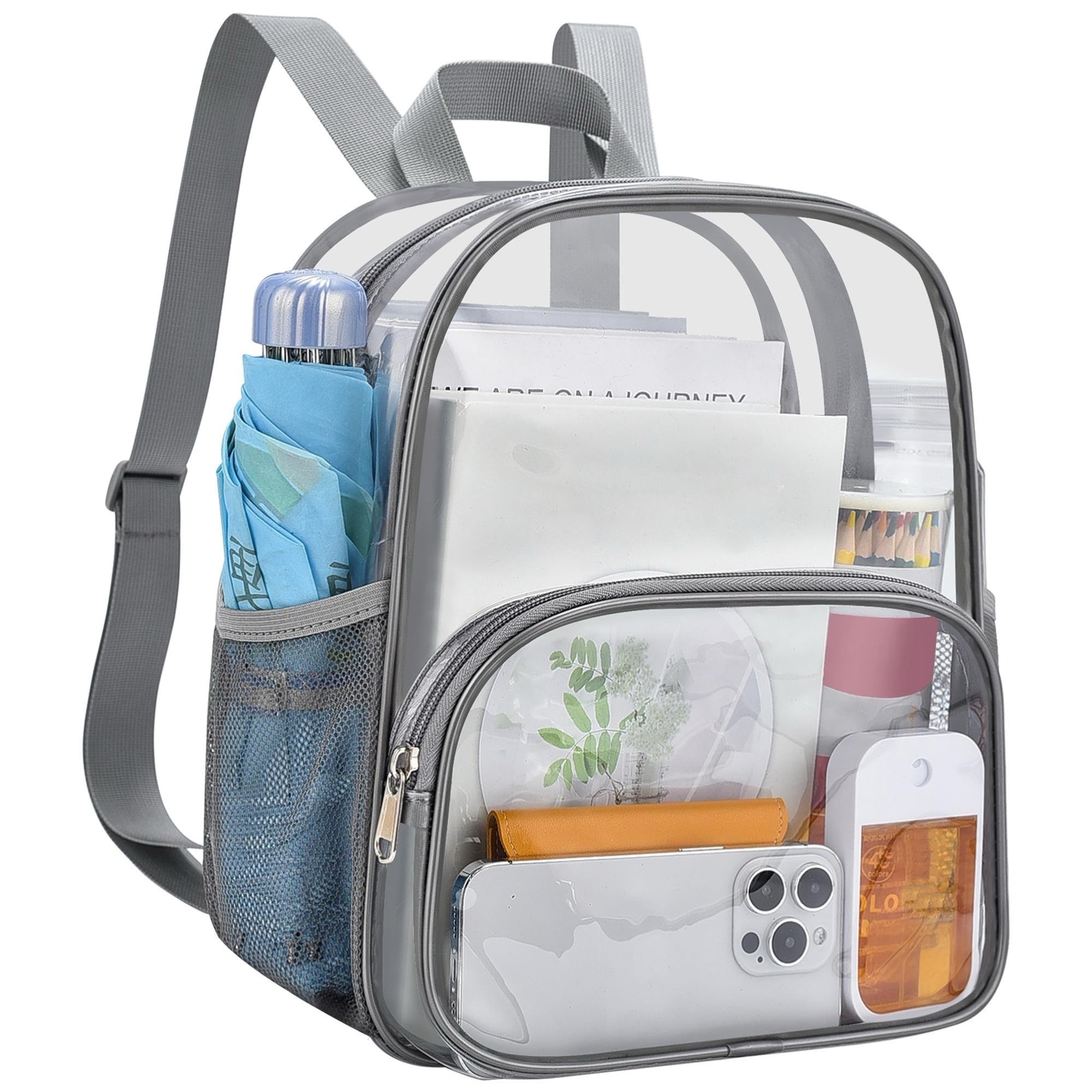 USPECLARE Medium Clear Backpack Stadium Approved 11.5 x 9.5 x 6 In
