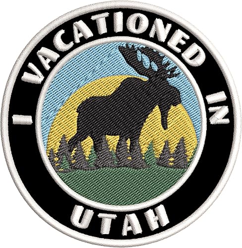 Miniatura 1 de I Vacationed in Utah - Parches decorativos bordados de 3.5 pulgadas, para planchar o coser, recuerdos de vacaciones, viajes, aventura, tema novedoso