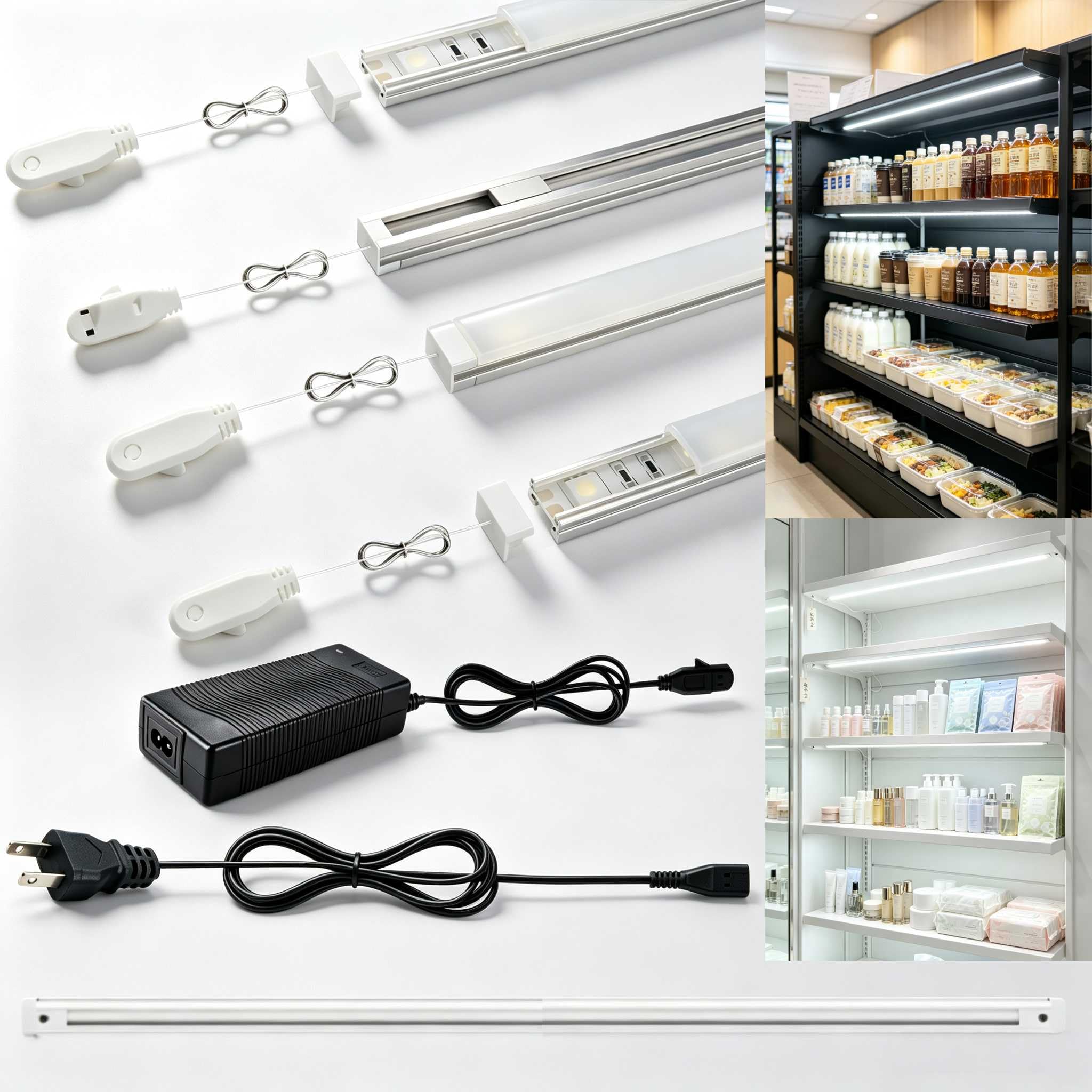 創作家具　鉄の棚・灯 Amazon.co.jp: 棚下ライト 116cm（幅120cm用）4本 マグネット取付 工具