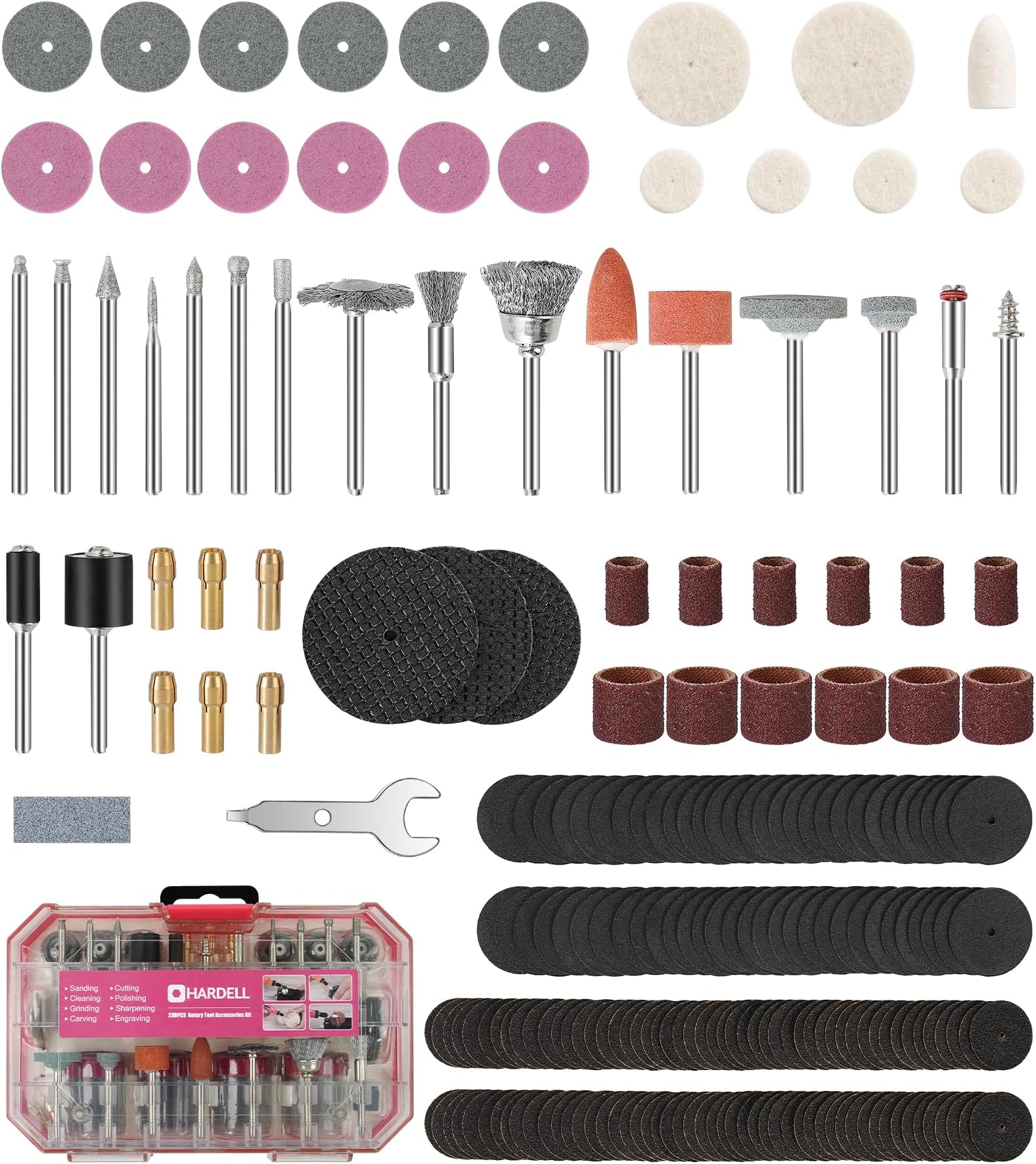 Luckyway 361Piece Rotary Tool Accessories Kit, Grinding Polishing