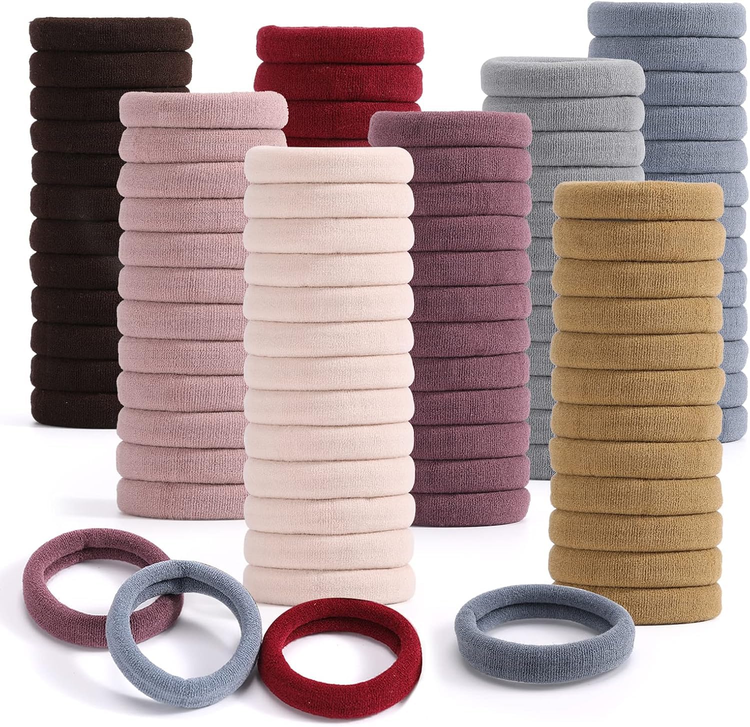 Rlanos Soft Thick Seamless Cotton Hair Ties, Ponytail Scrunchies Head bands No Damage Crease for Women Girls Kids Ponytail Holder (30 Pieces) (B0BV2LFKM4) Amazon Price History, Amazon Price Tracker