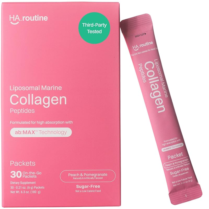 Haroutine Colágeno Marinho Lipossomal em Pó com Vitamina C e Zinco, 2100 mg, 30 sachês