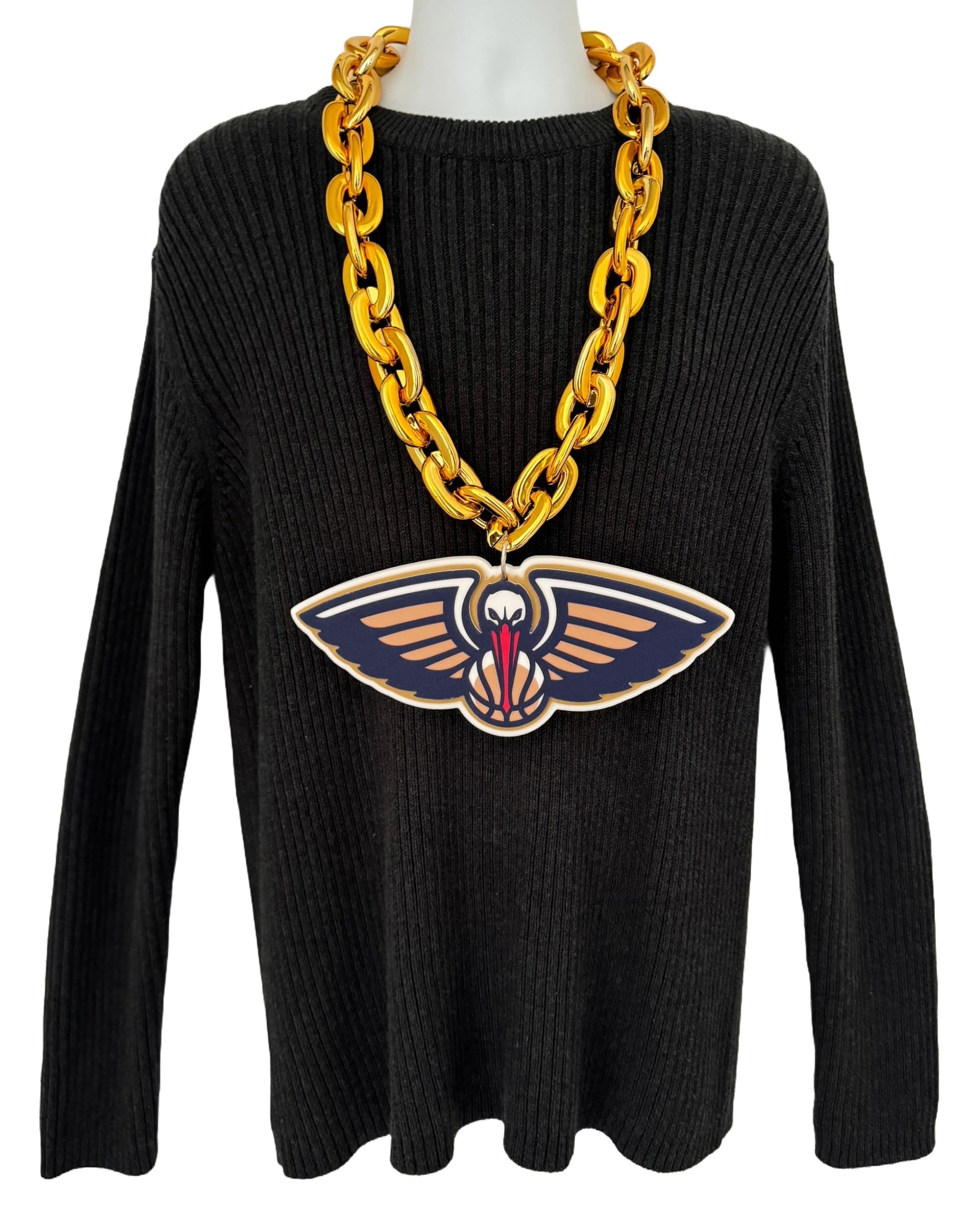 aminco New Orleans Pelicans Fan Chain, Gold