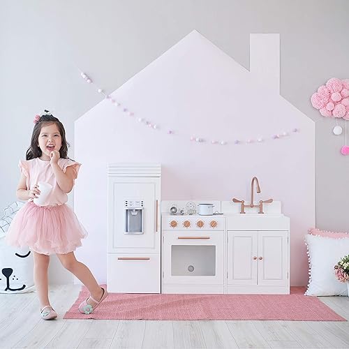Miniatura 3 de Teamson Kids Little Chef Paris - Cocina moderna para jugar en color blanco y oro rosa