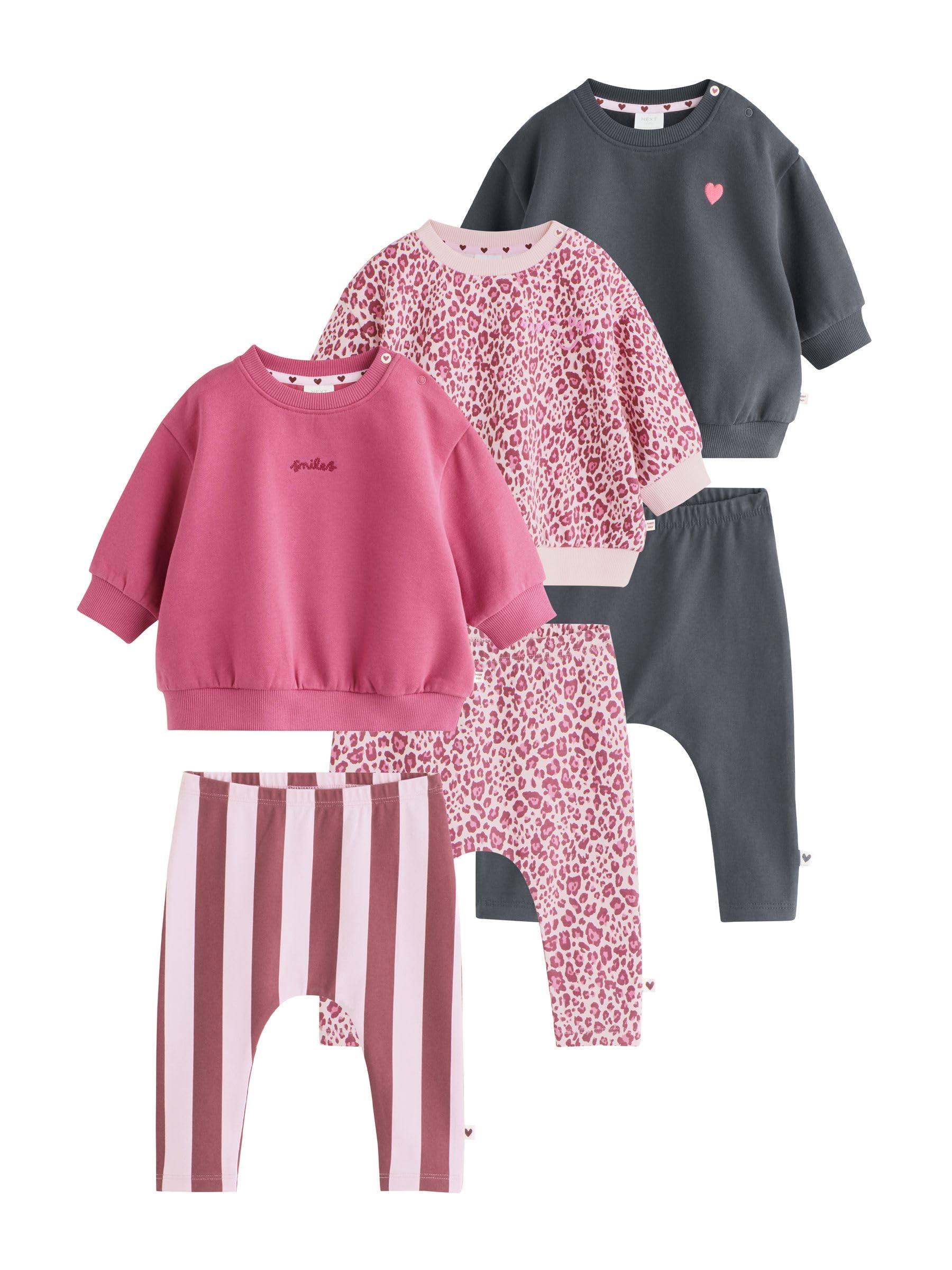 NEXT Baby Mädchen Baby-Set mit Pullover und Leggings, 6-teilig