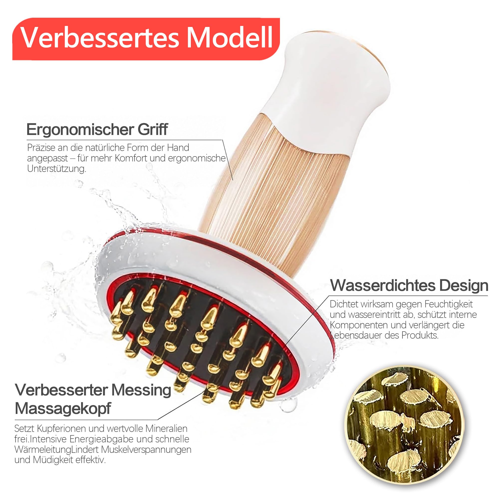 Lymphdrainage Gerät Anti-Cellulite Massagegerät, Elektrisch Faszien Muskel Massagerät für Gegen Lymphödeme Straffung für fördern Akupunktur Massage, 45 Intensität EMS Vibration-Infrarot-Wärme