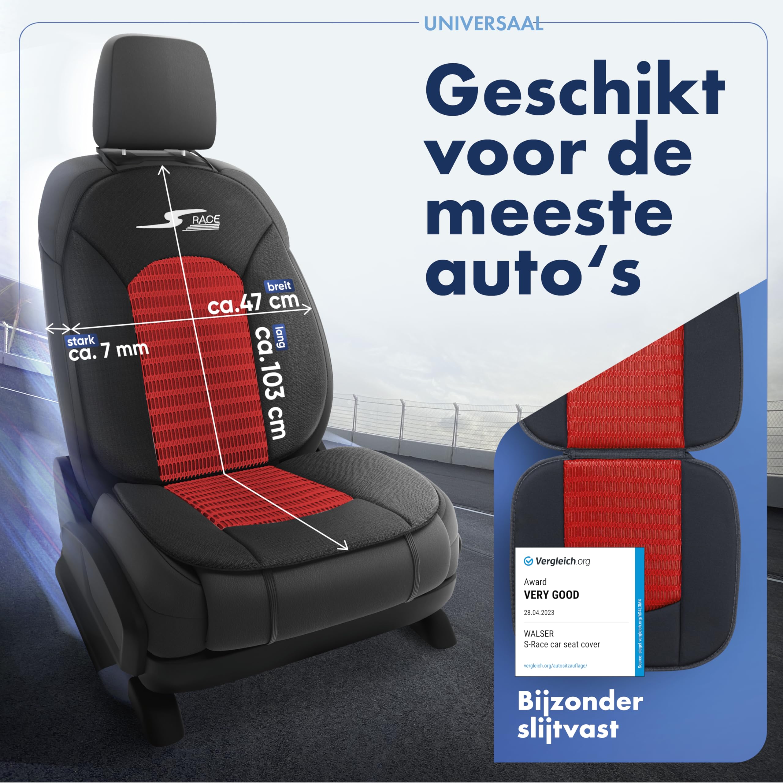 Walser CarComfort Housse de siège de Voiture S-Race, Universel Housse de siège et