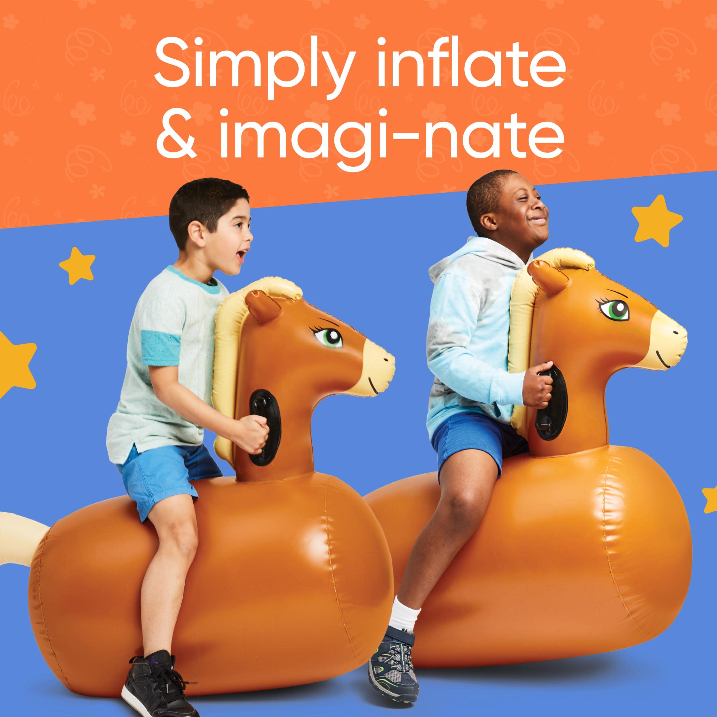 HearthSong Hop 'n Go Inflatable Bouncing Ride-On, 48