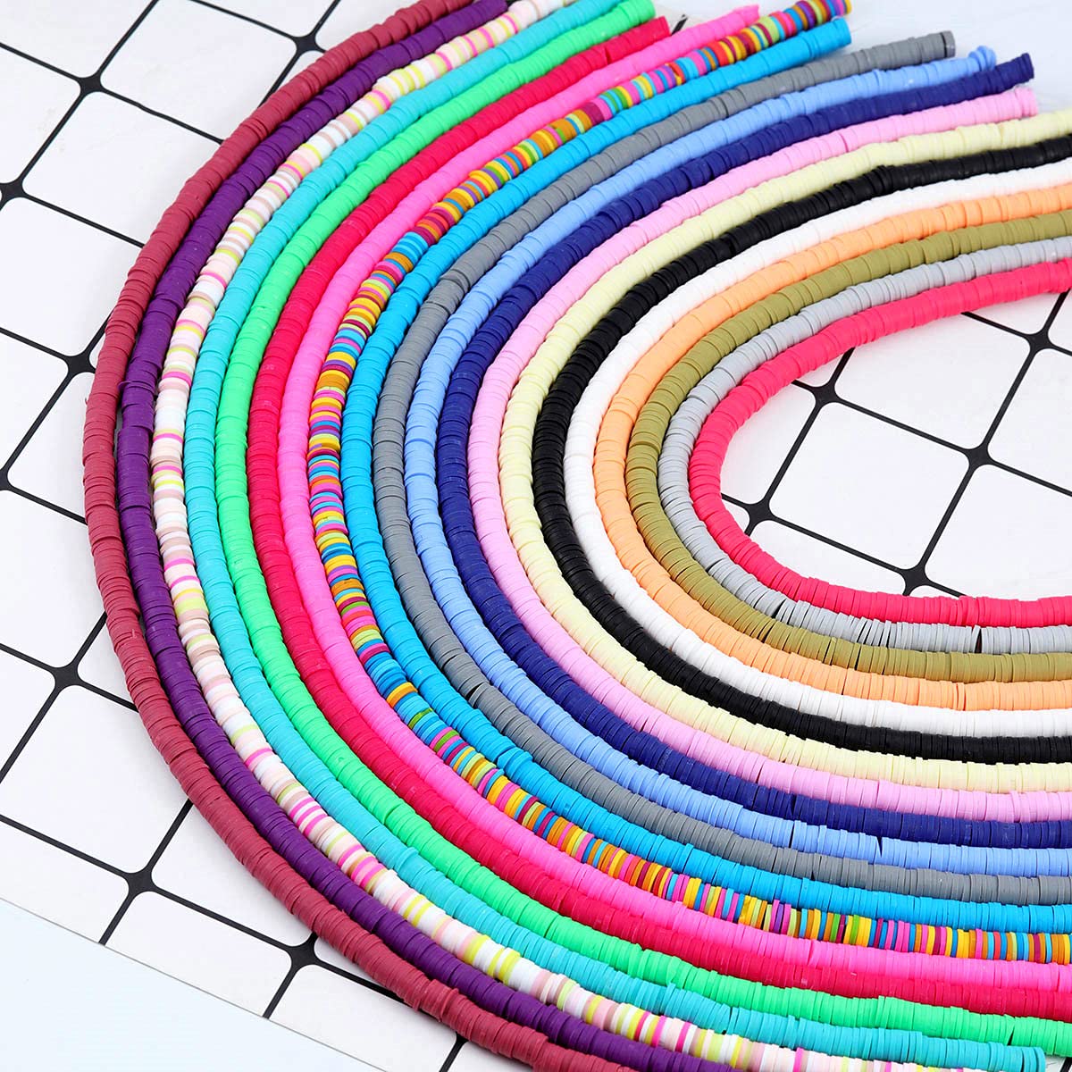 330 pz/borsa 6mm Piatto Rotondo Perline di Argilla Polimerica Chip Disk Distanziatore Sciolto Fatti A