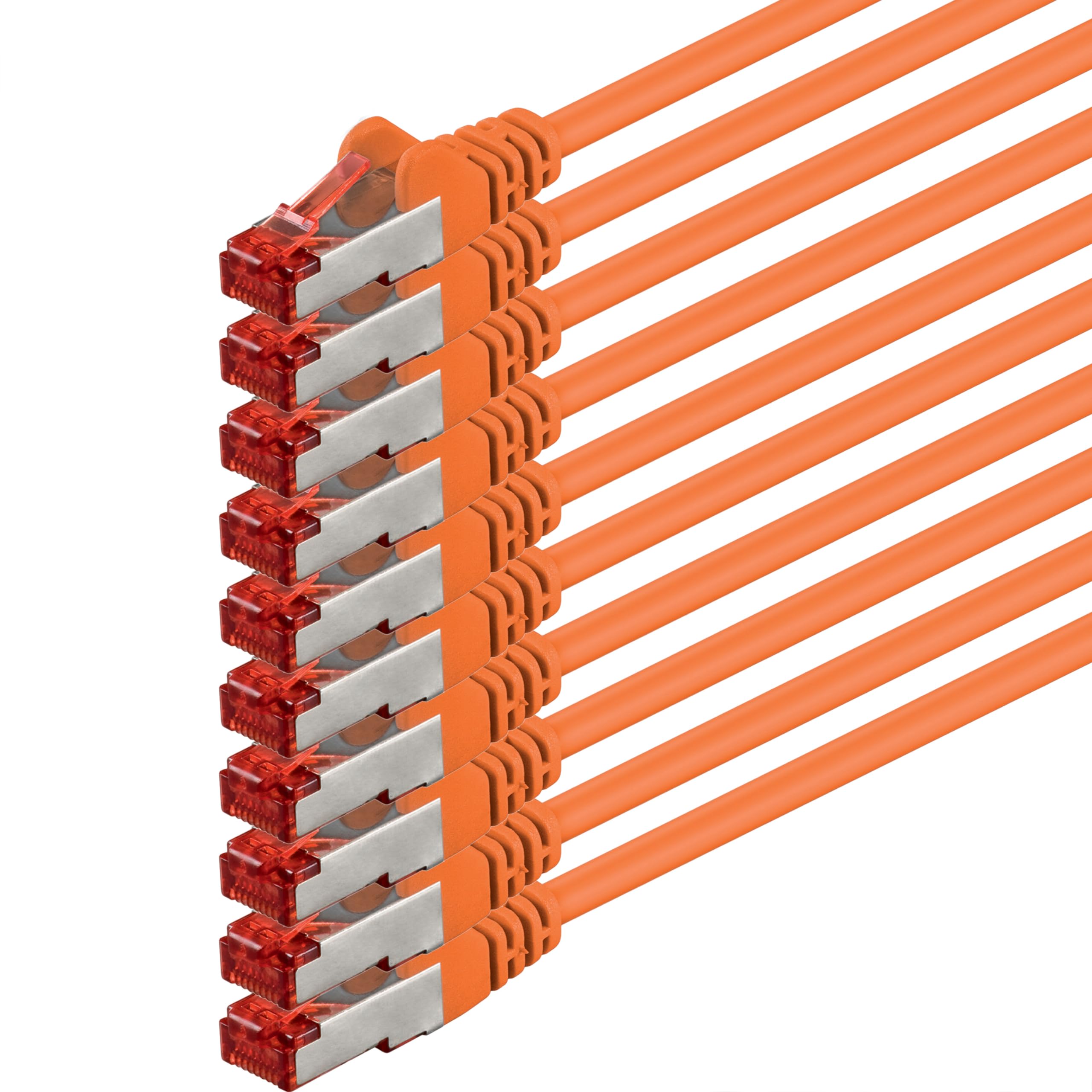 1aTTack - Cable de red SFTP PIMF con 2 conectores RJ45 de doble apantallamiento CAT 6 amarillo 30m — view 90