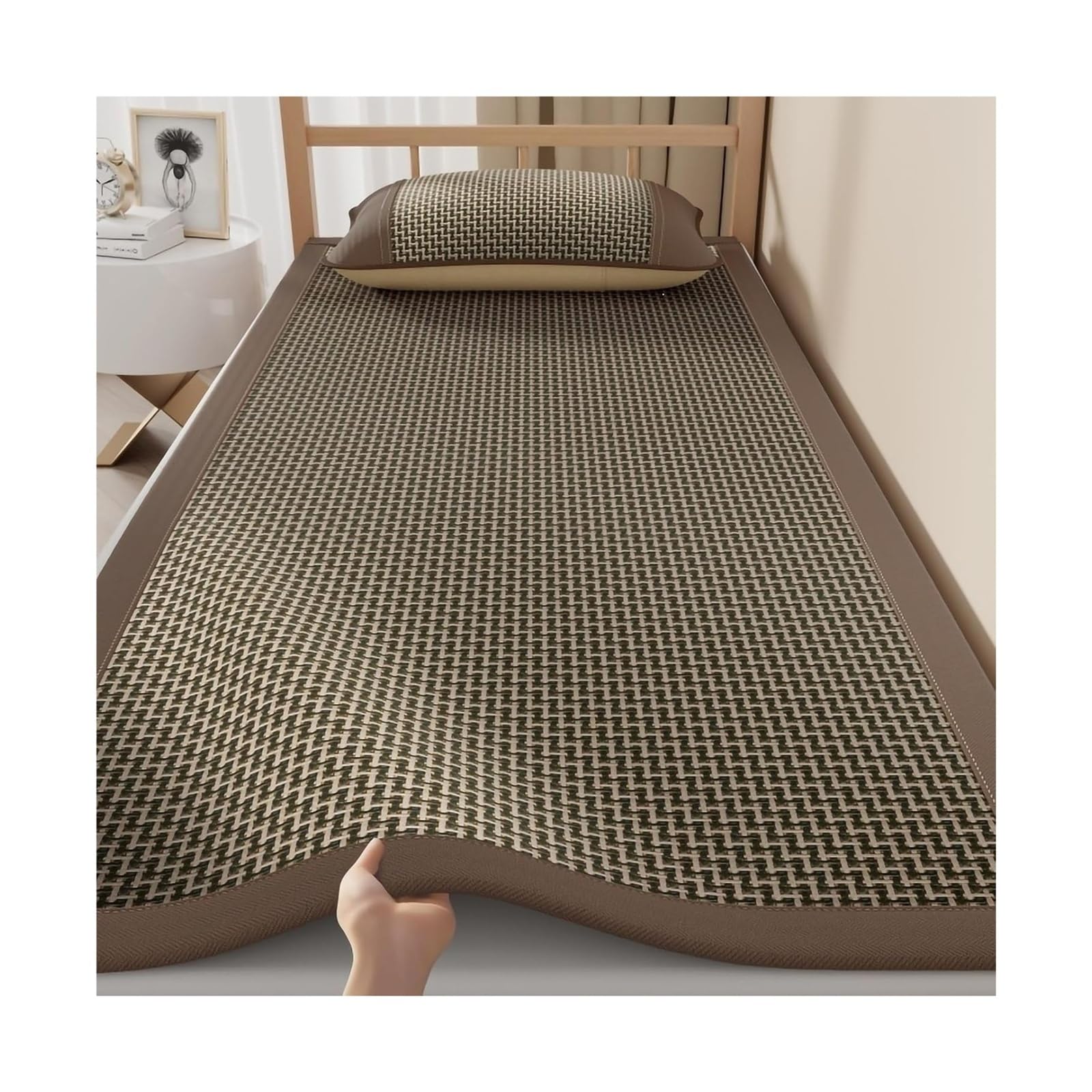 Esterilla para dormir en verano contra el calor nocturno estera de ratán fresca