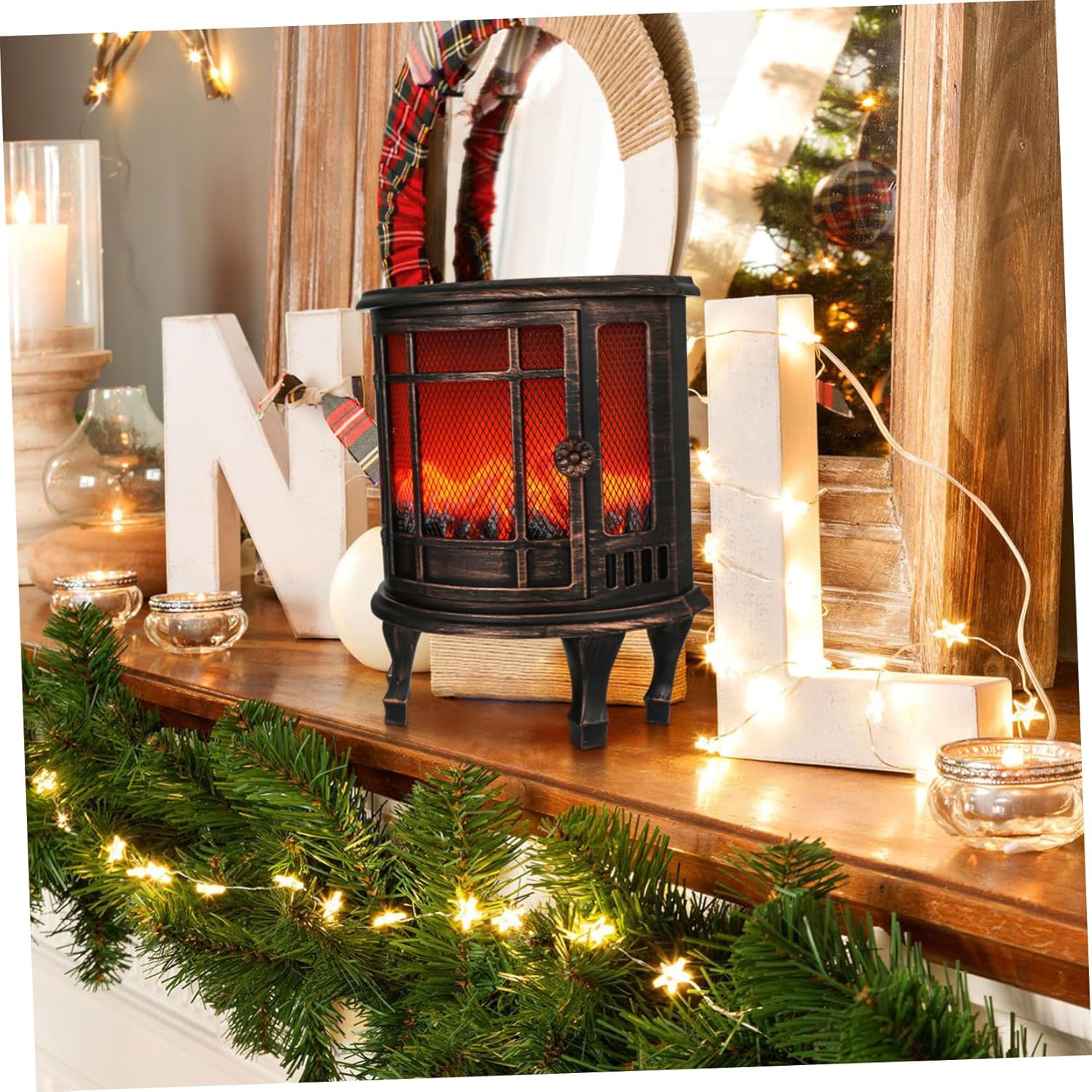 Fireplace Adornment Decorative Lamp with Creative Design Cozy Night Light for Living Decoration Ornament Battery Operated for Indoor Use