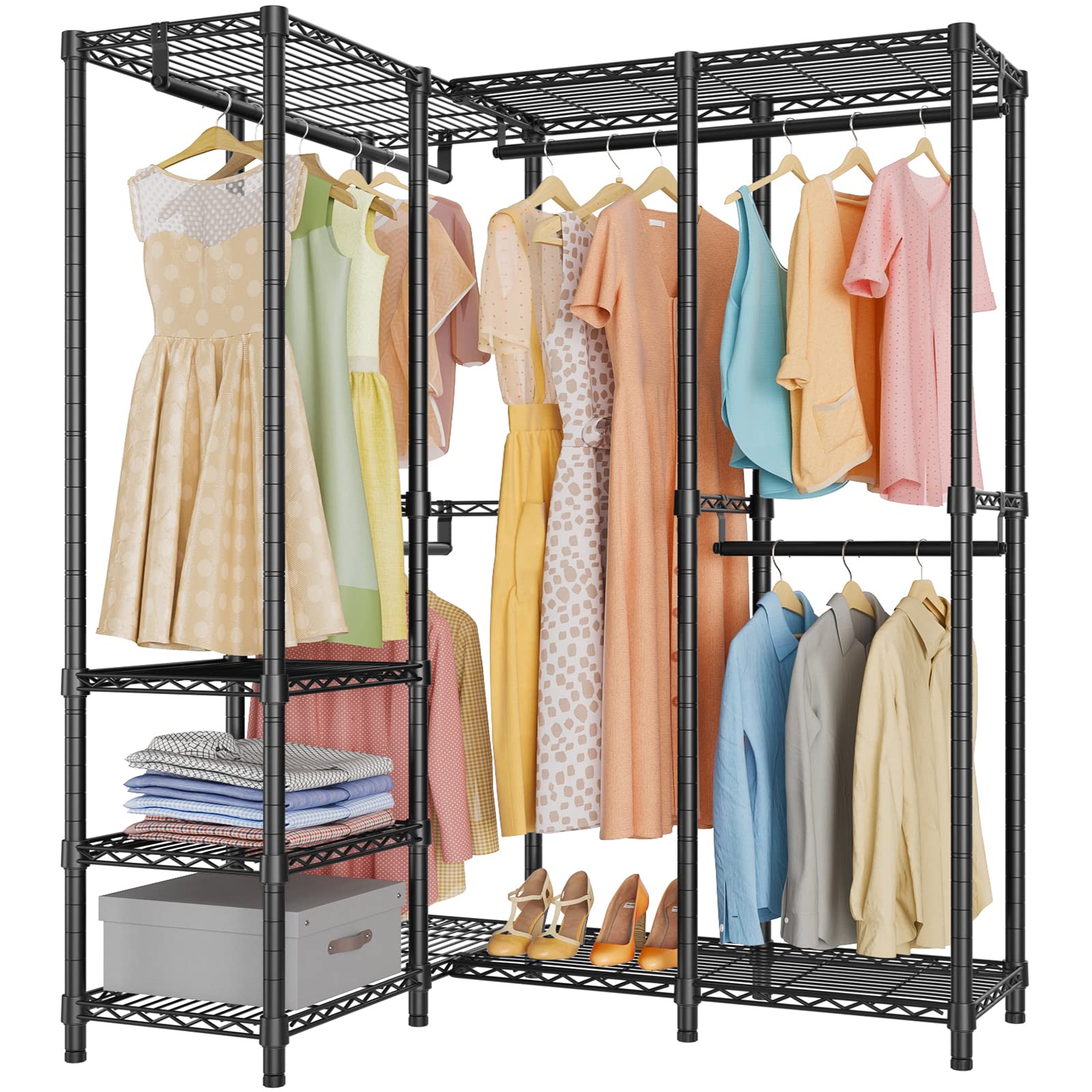 Hanging L Rack Snapklik.com : VIPEK L40 Garment Rack Corner Closet Rack Freestanding L ...