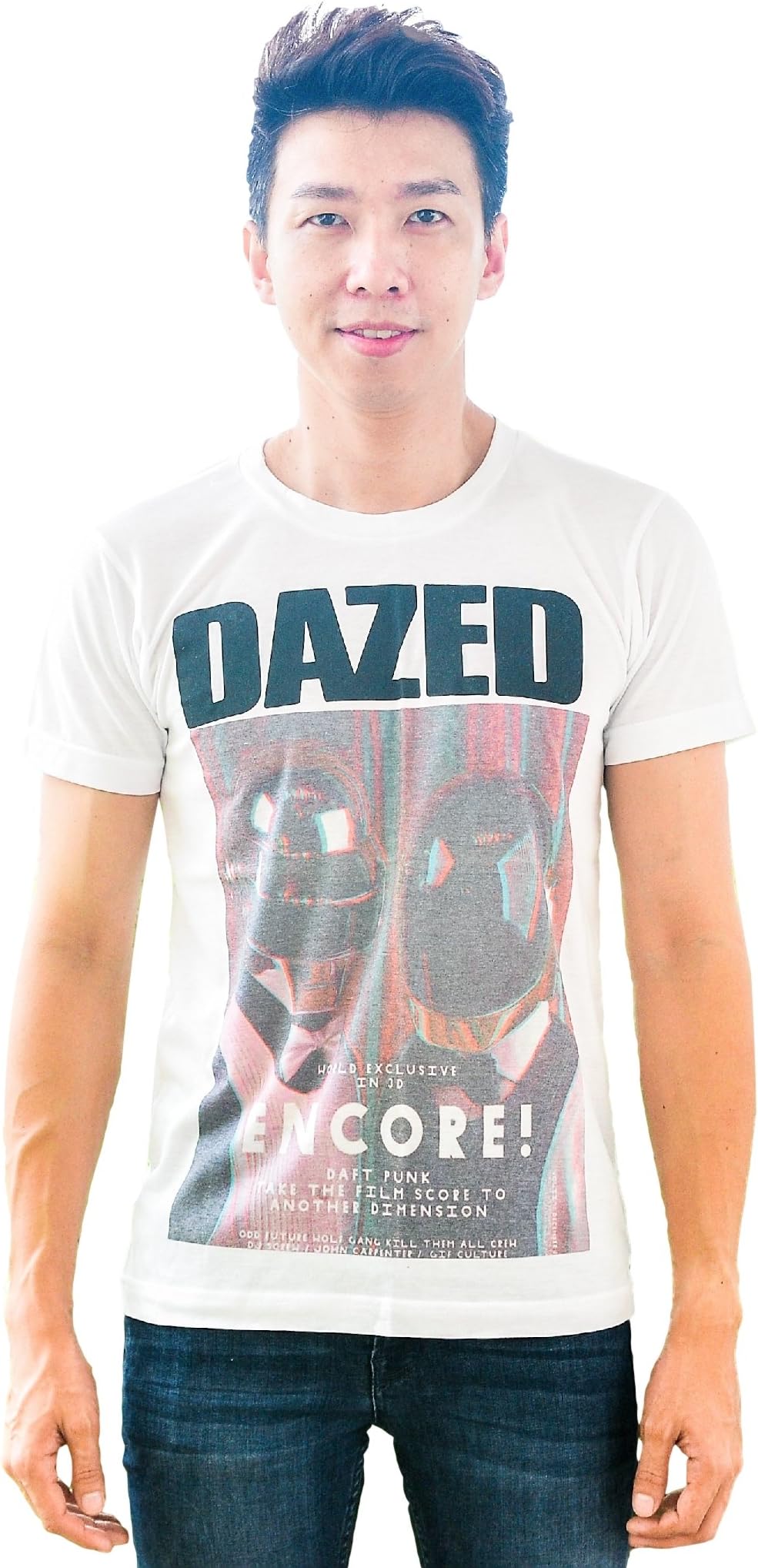 The Celebrity 4 T Shirt Daft Punk T Shirt Short Sleeve White