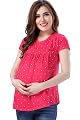 AV2 Printed Women Maternity Feeding Tunic Top Red XX-Large