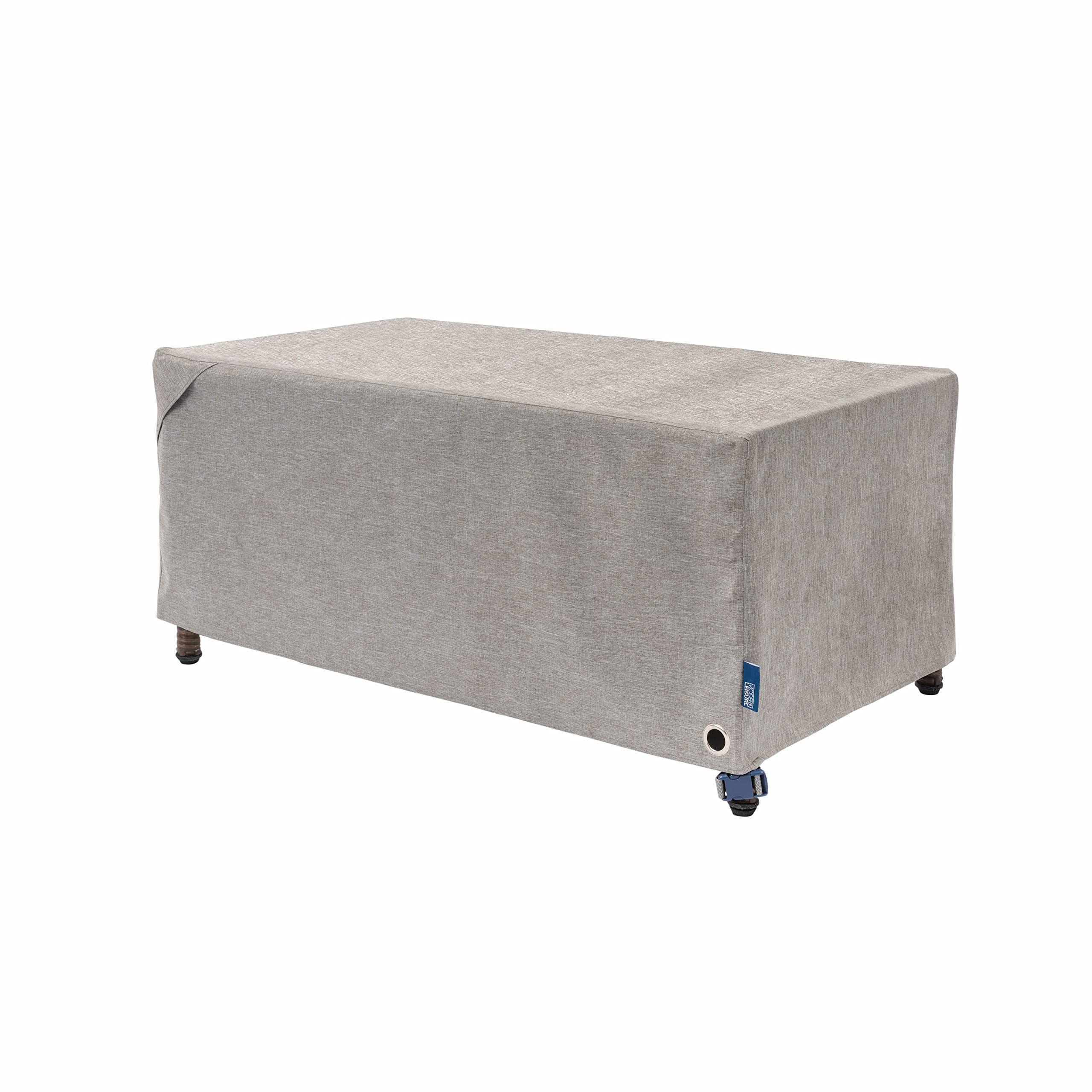 MODERN LEISURE® Garrison Patio Ottoman/Coffee Table/Fire Pit Cover, Waterproof, 42" L x 22" W x 17" H, Granite