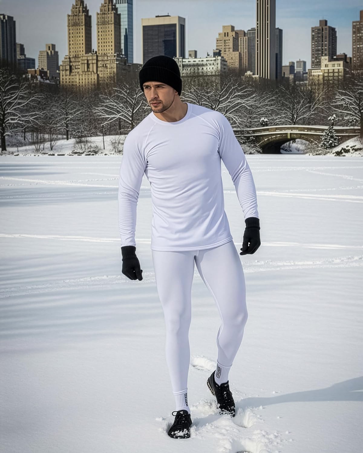 DRSKIN 3 or 2 Pack Men's Thermal Compression Pants Tights Fleece Lined Base Layers Underwear Sports Athletic Workout Winter - Image 5