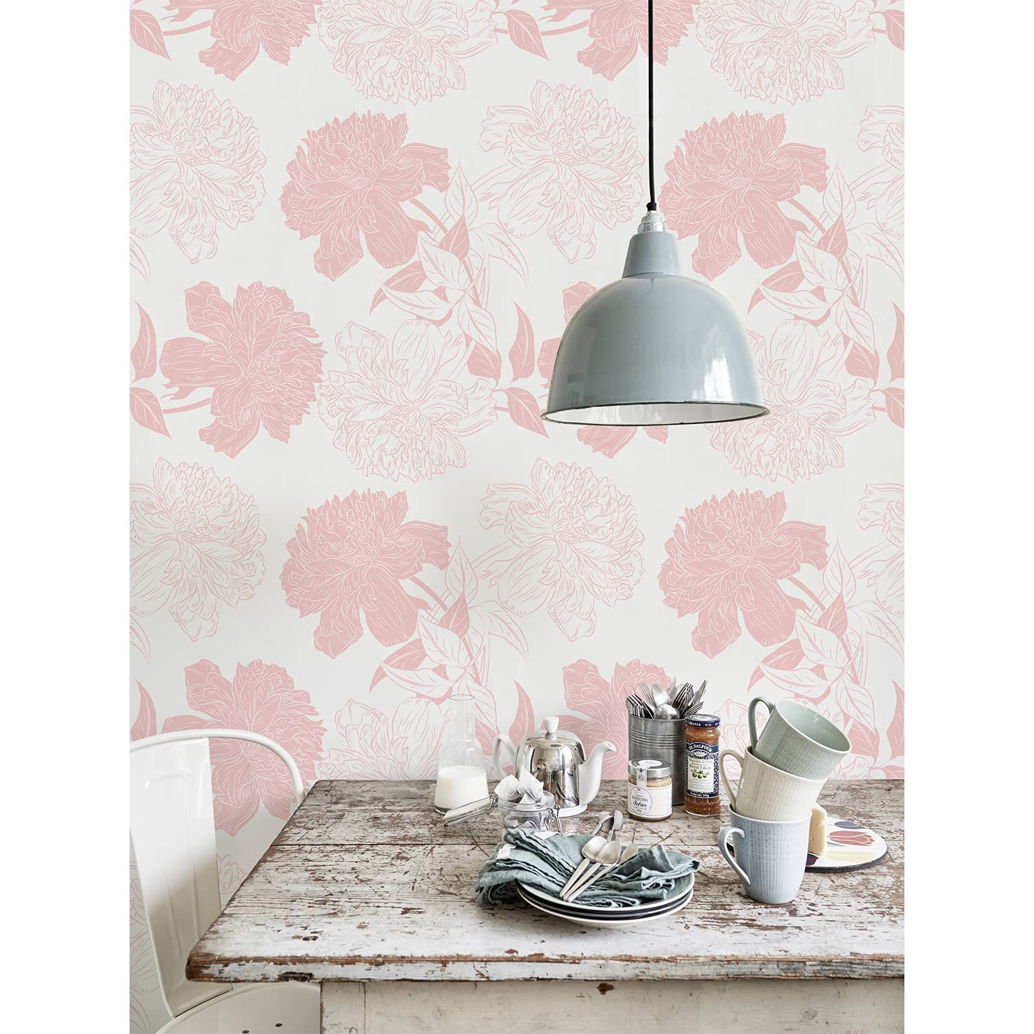 Fotomurale flores 360x250 super resistente de entretela lavable para pared