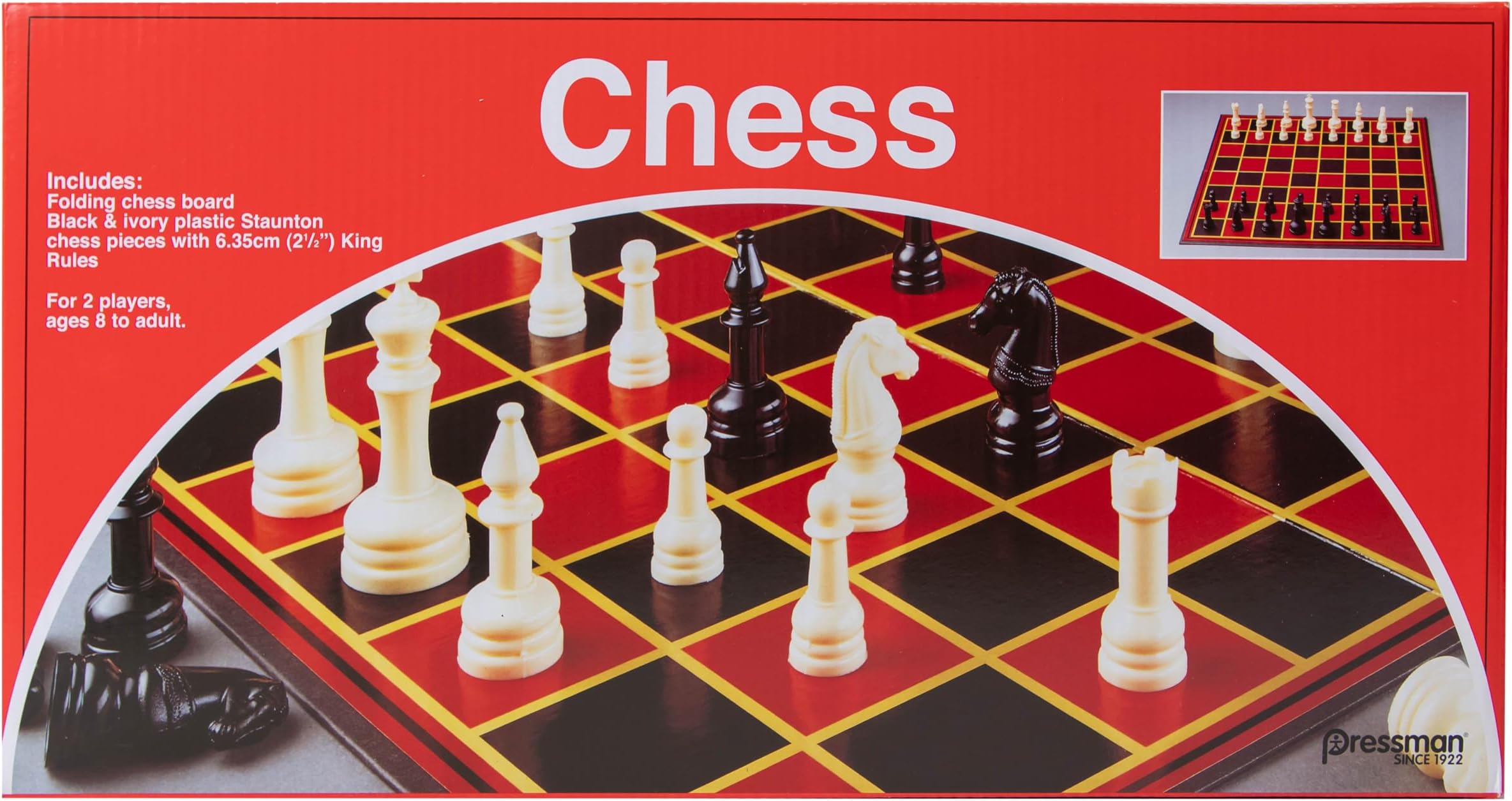 Chess - with Folding Board and Full Size Chess Pieces by Pressman