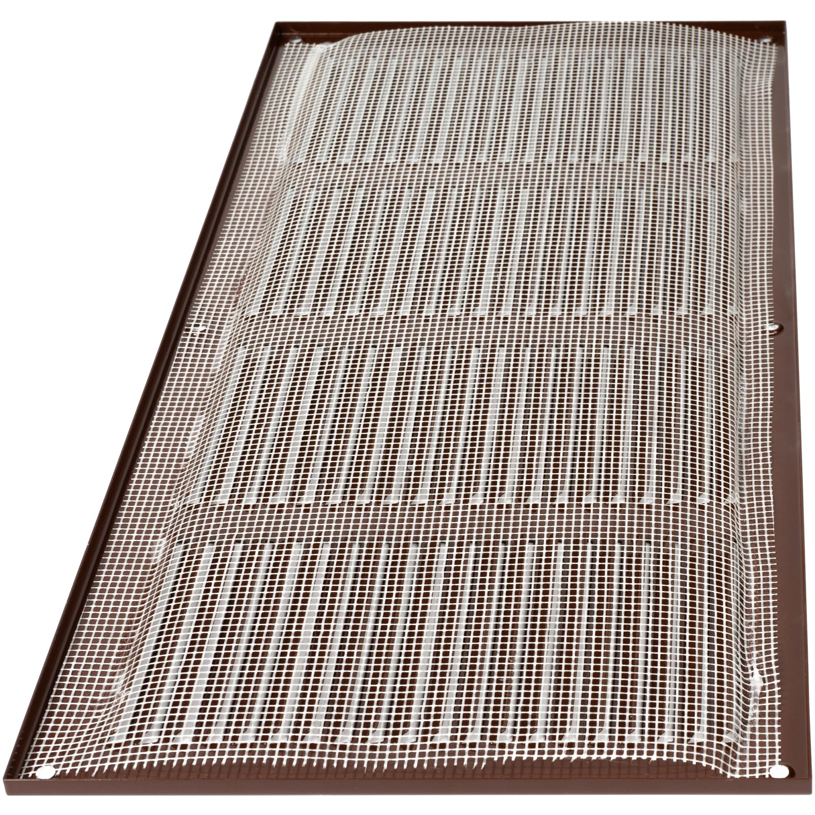 Rejilla de ventilación de acero para techo y pared lateral, con protección contra insectos (8 x 4 pulgadas, marrón)