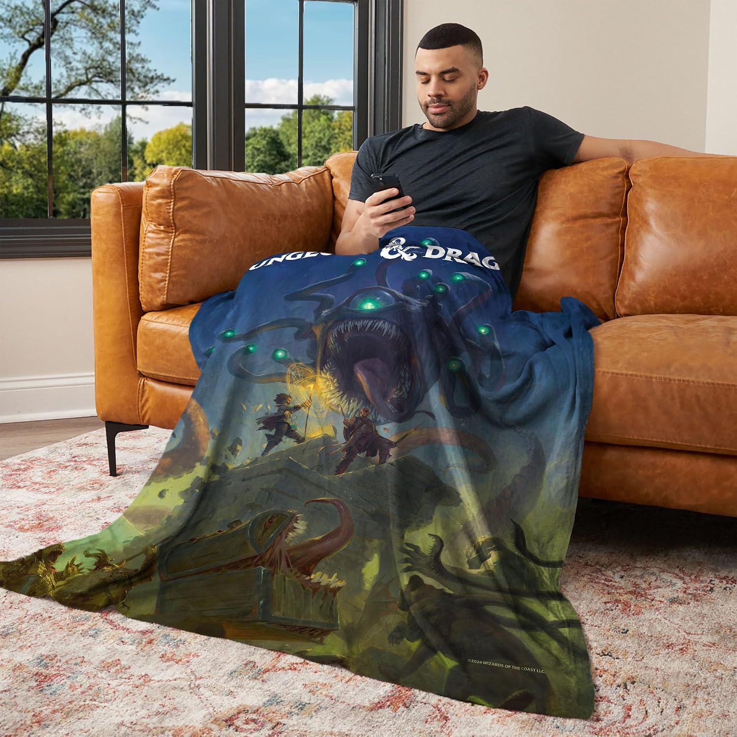 Northwest Dungeons & Dragons Epic Vision Beholder Attack Silk Touch Throw Blanket 50x60 inches