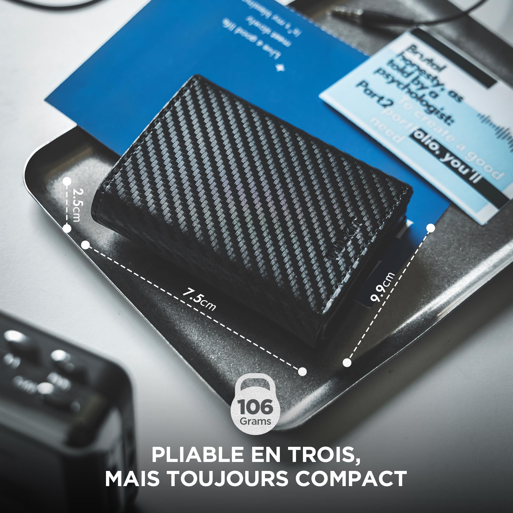 VULKIT Portefeuille Homme avec Porte-Monnaie et Protection RFID