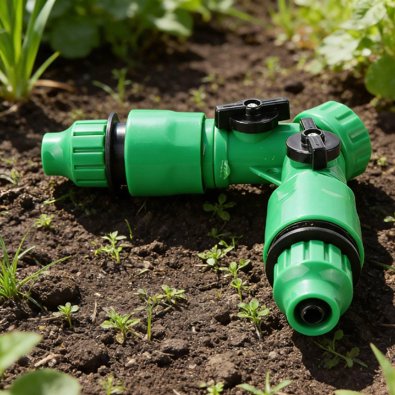 Sharplace 4 Pezzi Connettore Irrigazione Giardino Sdoppiatore Tubo Adattatore Rubinetto Raccordo Rapido Struttura Resistente Alle Intemperie per Uso Esterno Dur, 5 pezzi