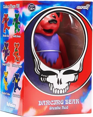 Miniatura 5 de Figura de reacción de Grateful Dead - Caja plana de osos bailarines (6 figuras)