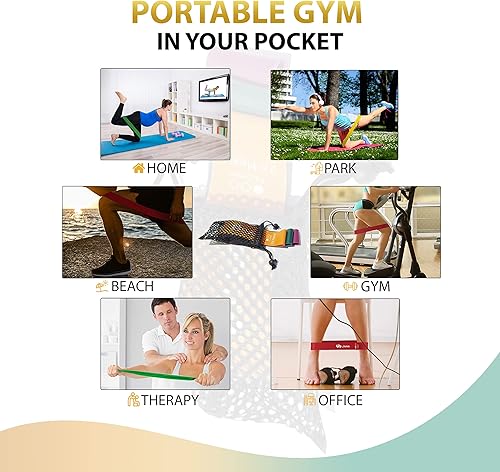 Miniatura 7 de Limm Resistance Loop Exercise Bands - Set of 3 Bands for Working Out with Instruction Guide & Carry Bag - Mini Resistance Bands for Home Workouts,