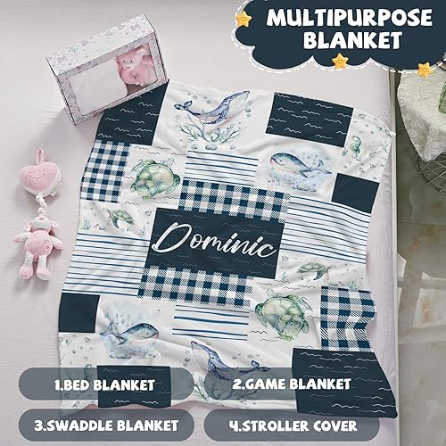 Miniatura 5 de Manta de bebé personalizada para niñas y niños, manta de bebé personalizada con nombre, mantas personalizadas con nombre para niños, manta de