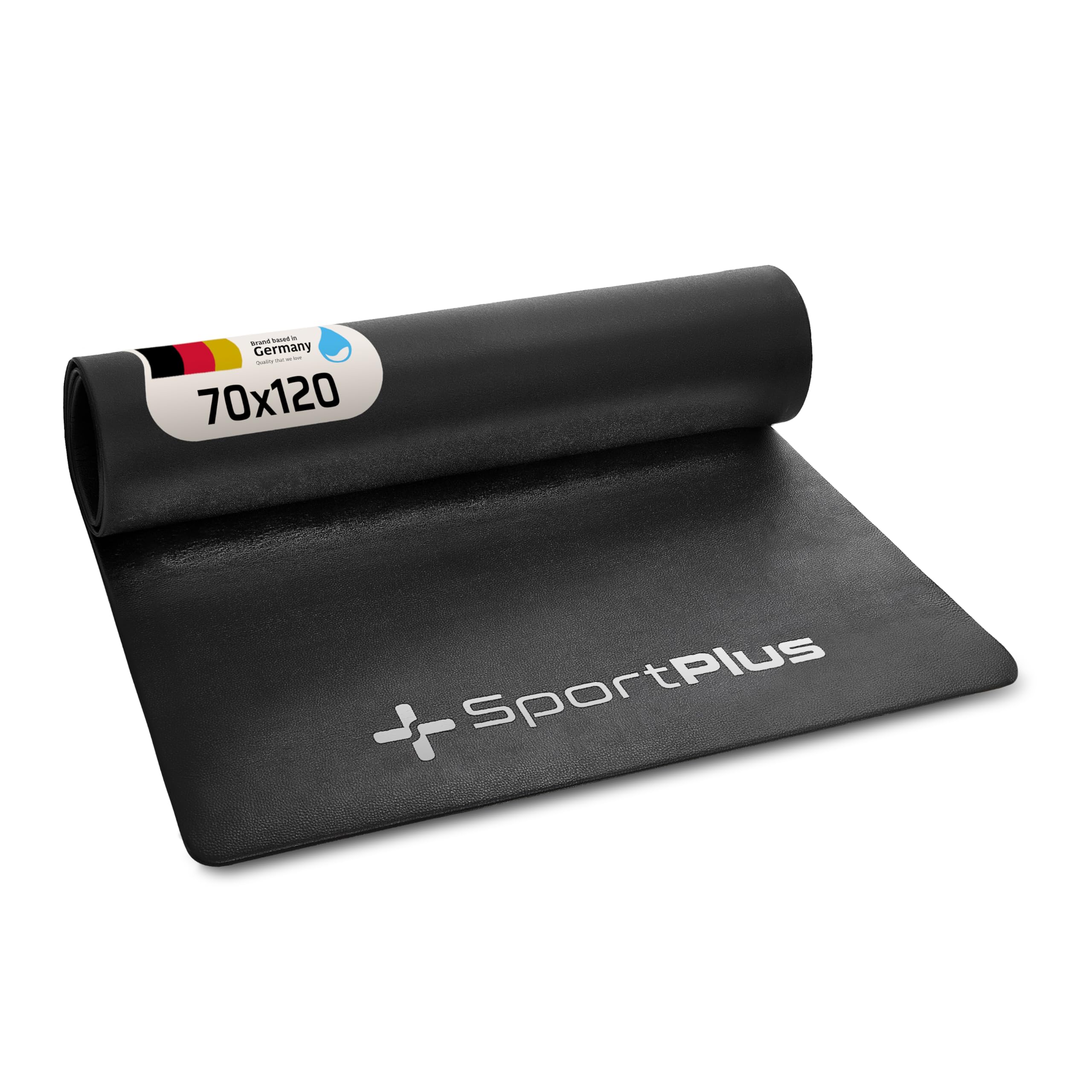SportPlus Mata ochronna na podłogę do fitnessu, 4 rozmiary, antypoślizgowa podkładka pod sprzęt sportowy, np. ergometr, bieżnia, mata do jogi, pilates, grubość 120 x 70-0,6 cm, jakość sprawdzona pod