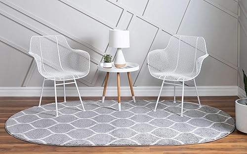 Miniatura 299 de Rugs.com Lattice Frieze Collection Alfombra – 4 x 6 pies, alfombra mediana negra perfecta para salas de estar, comedores grandes, planos abiertos