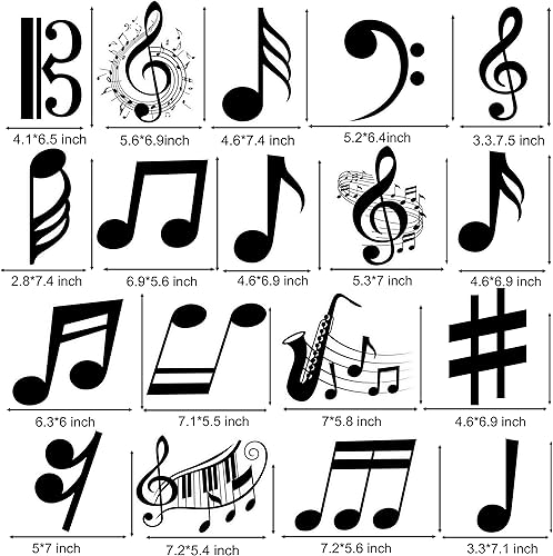 Miniatura 6 de Notas musicales colgantes espirales musicales para fiesta de cumpleaños, decoración de notas musicales, piano, música, fiesta, espiral, recortado,