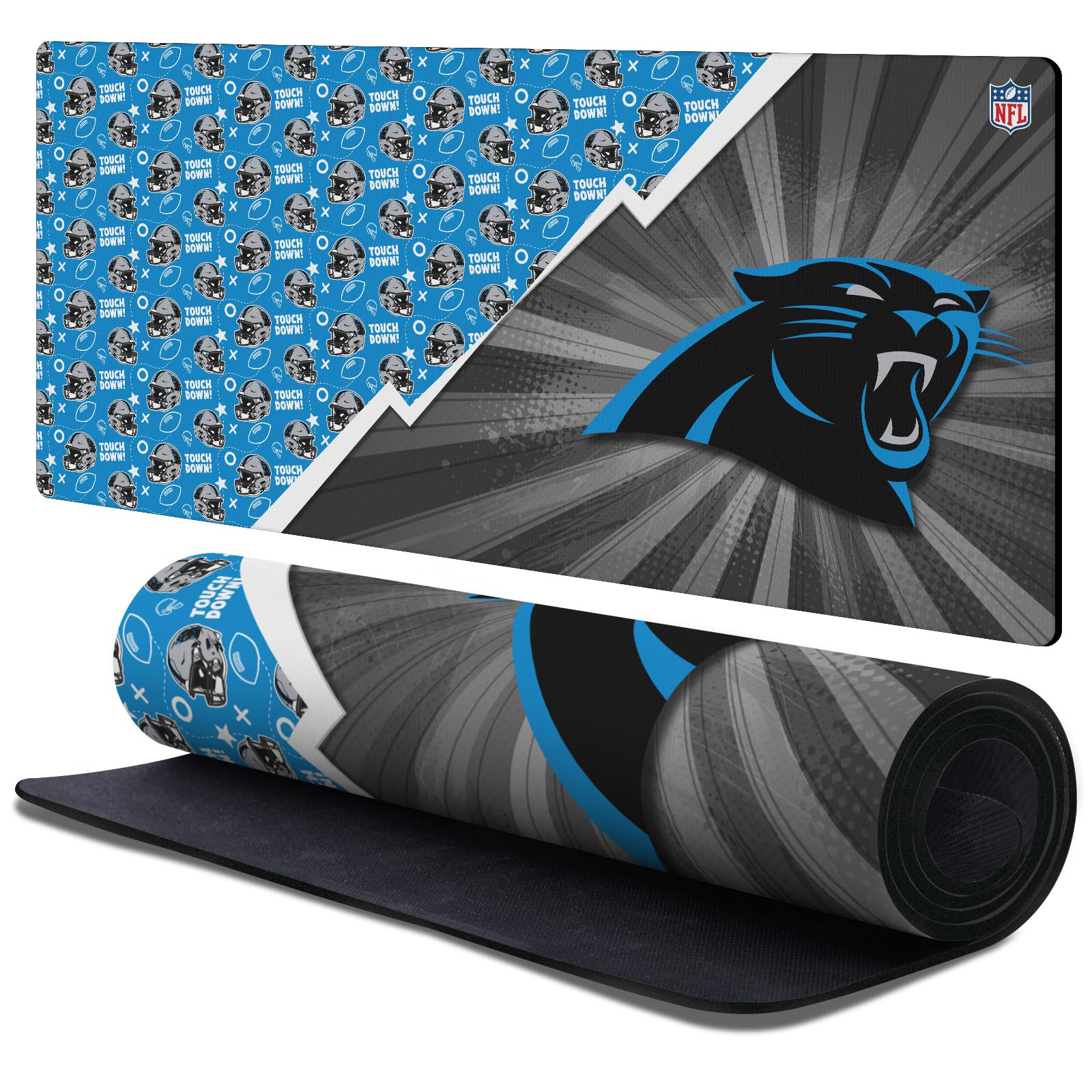 Head Case Designs Officially Licensed NFL Helmet Pattern Carolina Panthers 37.4 x 15.75 x 0.16 inches (900 x 400 mm) - XL Gaming Office Desk PC Keyboard Mouse Mat Pad