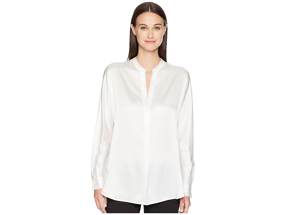 

Vince Collar Band Blouse (Optic White) Women's Blouse