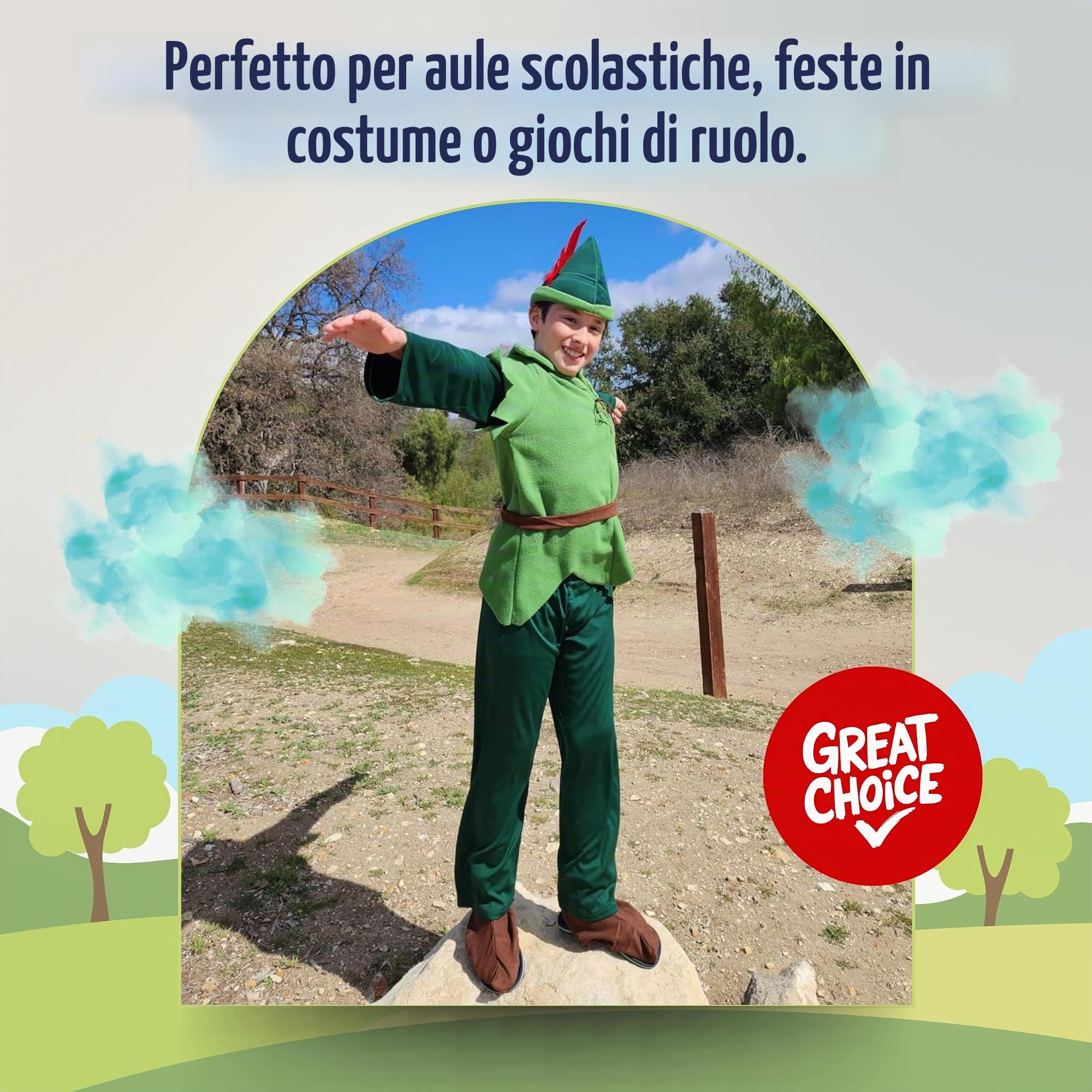 Dress Up America Costume Da Cacciatore Della Foresta Per Bambini – Classico Travestimento Da Fiaba Per Bambini E Bambine