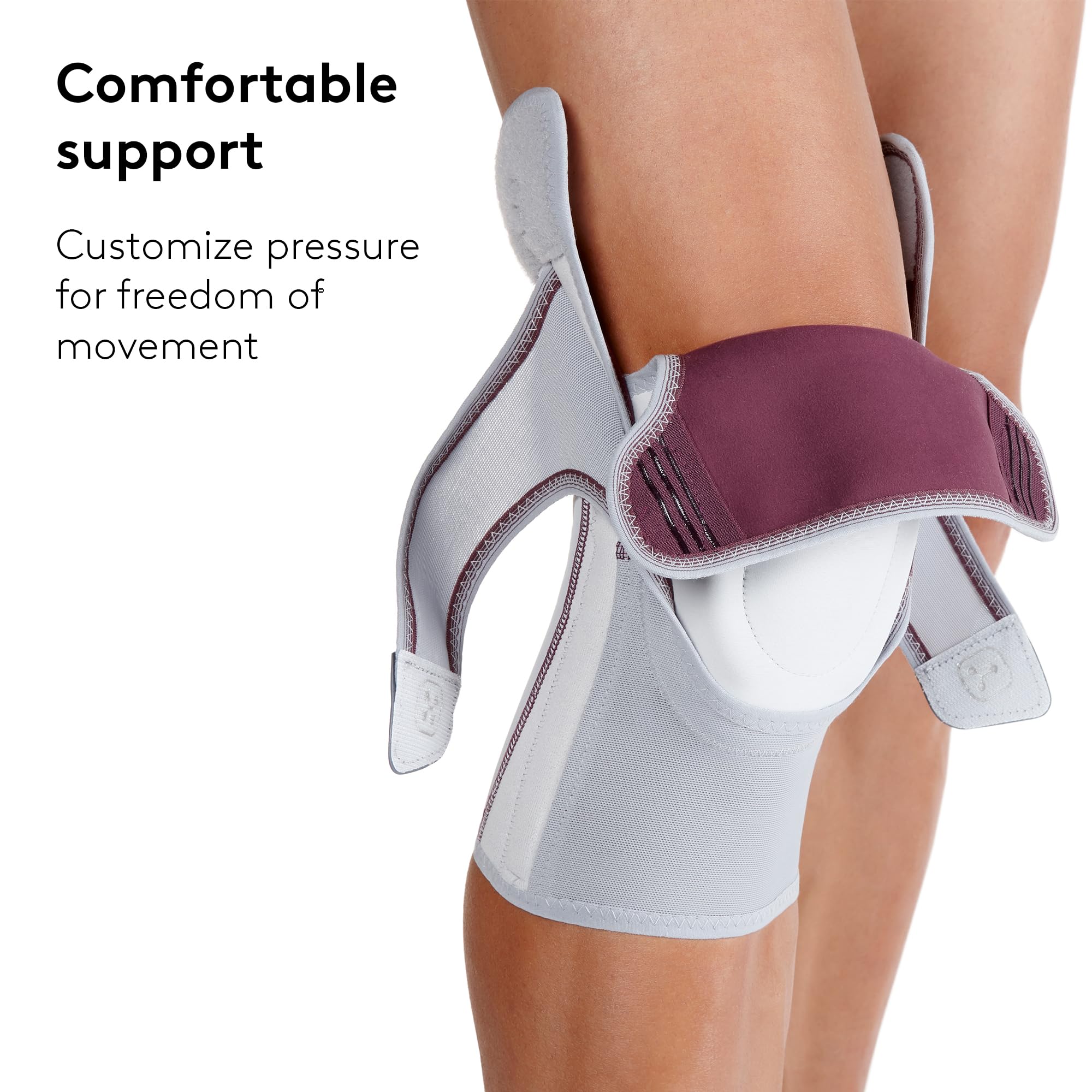 Push Care-Supporto ortopedico per ginocchio, per maggiore stabilità, il dolore, compressione e comodo, osteoartrite, tessuto elasticizzato con applicazioni in Silicone, costituito da microfibre, Sympress, con interno morbido