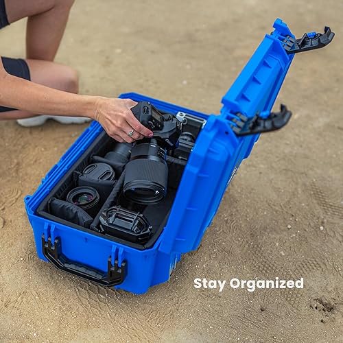 Miniatura 2 de Seahorse Funda protectora resistente 830 con separadores acolchados, aprobada por la TSA, resistente al agua IP67, fabricada en Estados Unidos para