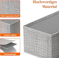 Lifewit 4 db-os Hemnes Fiókrendező Szett - Szürke Textil Tárolódoboz Ruhákhoz, Zoknikhoz, Fehérneműhöz, Gyerekruhákhoz - 39x15x11 cm 4