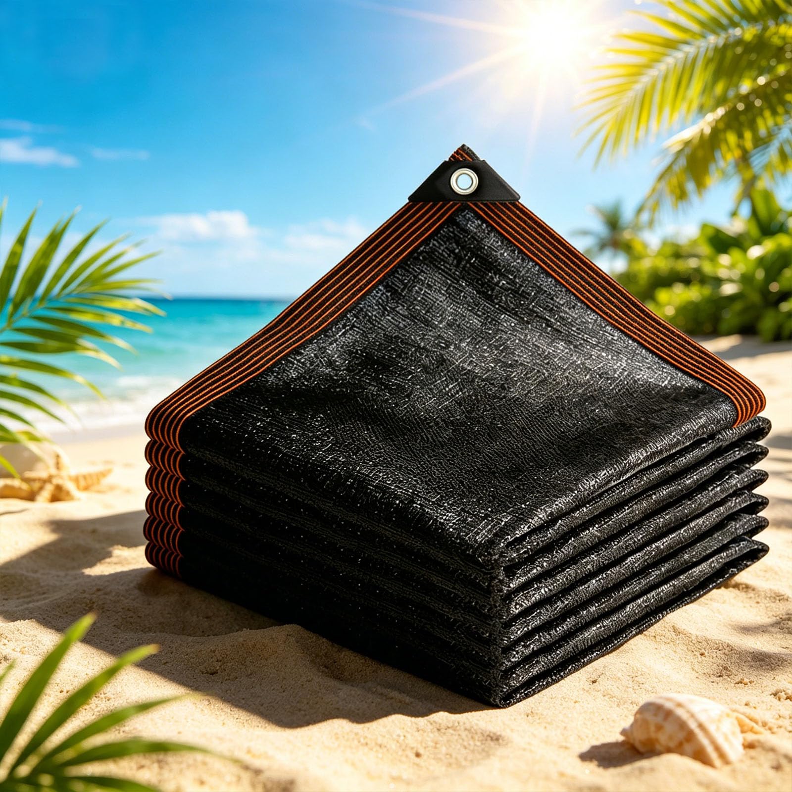 Tessuto a baldacchino resistente al vento con protezione UV al 90%, 270 x 270 cm, per serre, cucce per animali domestici, soluzioni ombreggianti per esterni, copertura resistente, colore: nero