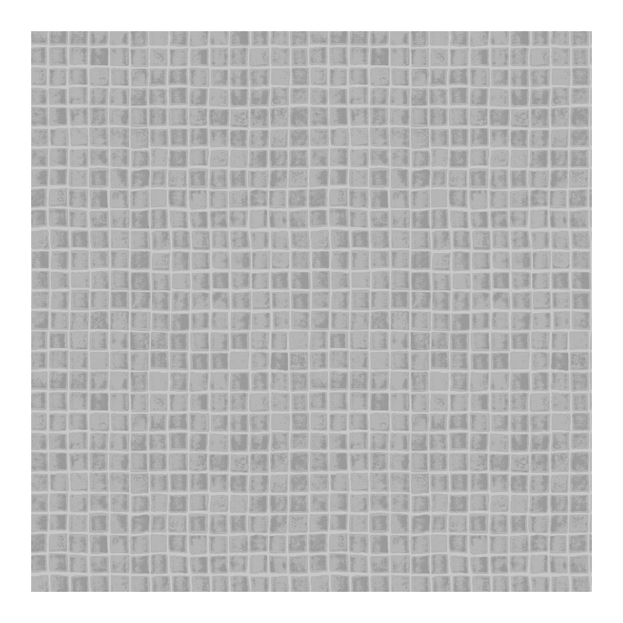 Contour Antibac Spectrum Grey Mosaic Wallpaper | Paste the Wall Application | Grey Tile | Eco-Friendly