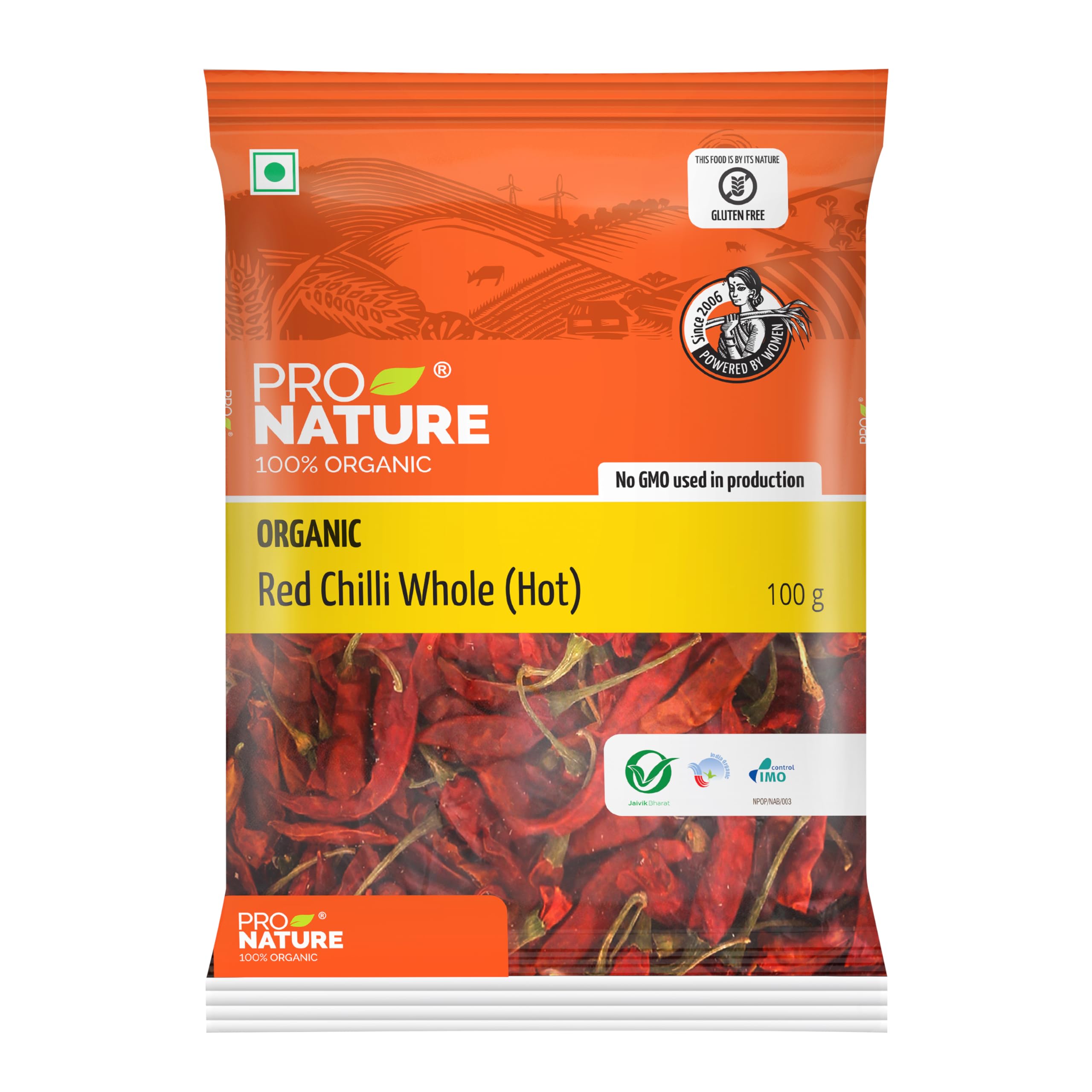 Pro Nature 100% Organic Red Chilli Whole (Hot)100Gm (B00MCLRVE8) Amazon Price History, Amazon Price Tracker
