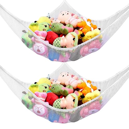 Red de animales de peluche o hamaca, red de animales de peluche, hamaca de red de juguetes jumbo para animales de peluche, esquina de esquina extra