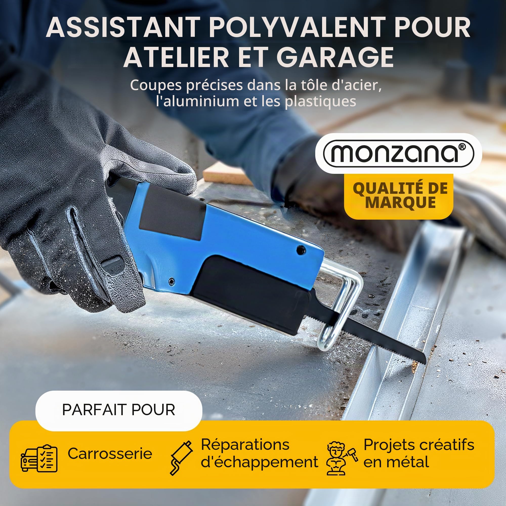 Scie à métaux pneumatique - Acier Aluminium Plastique - Outil Bricolage Garage