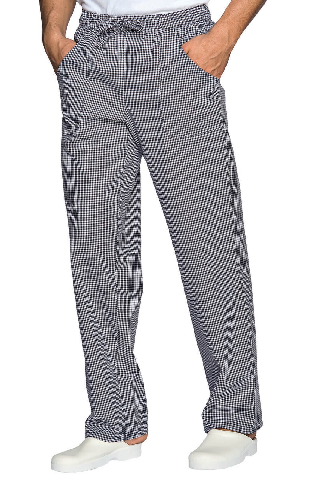 Pantalon Cuisinier Reactive Dye Pied de Poule 100% Coton a carreaux ,Multicolore ,M