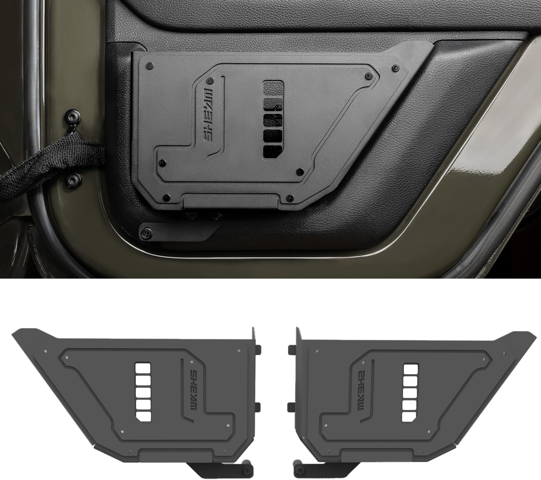 Metal Rear Door Pocket Storage Box for 2009-2018 Jeep Wrangler JK JKU, Accessories Car Door Organizer Storage Large Capacity,2PCS