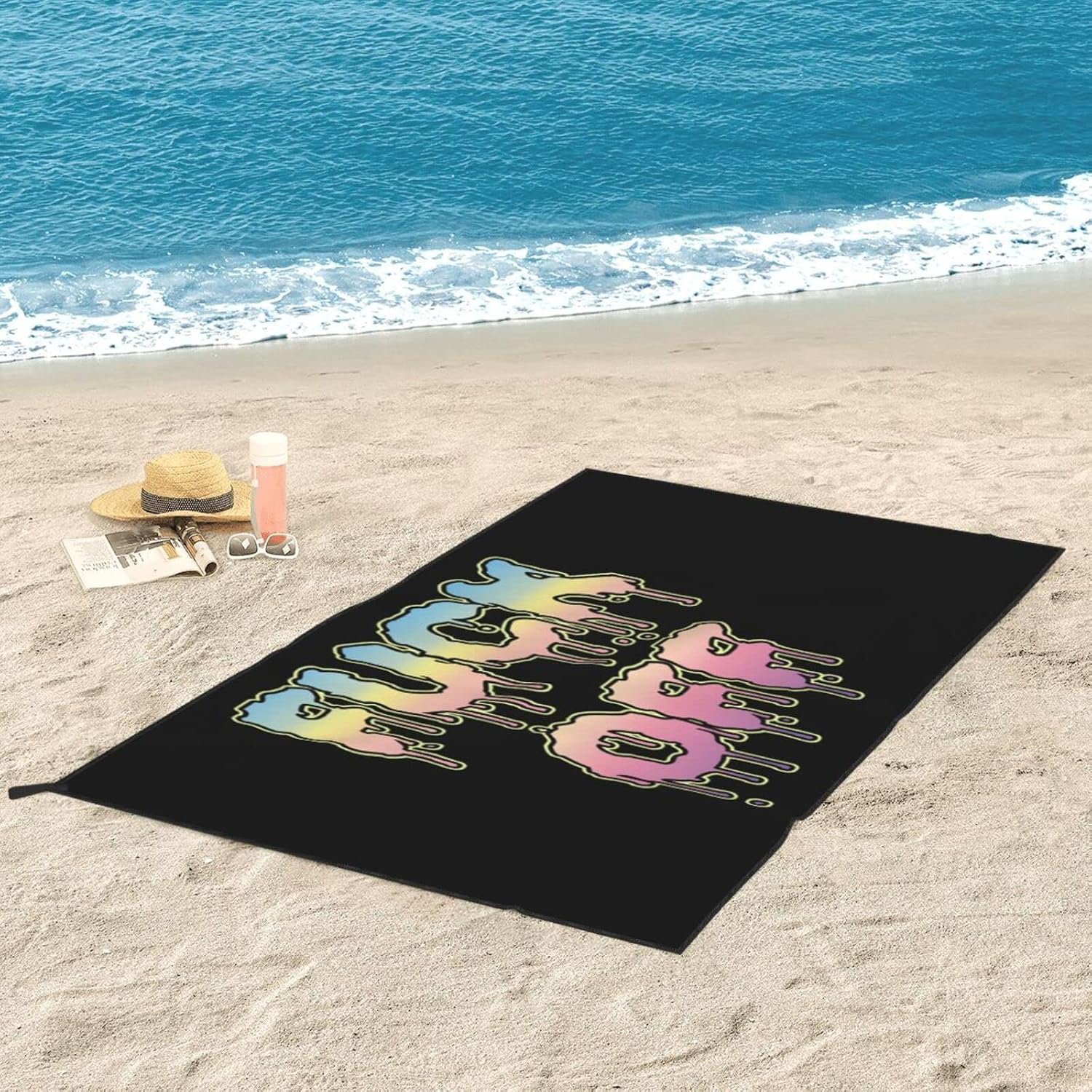 Beach Towel Fu-Ck Off Sand-Free Towels for Travel Sports Quick Dry Camping Towels