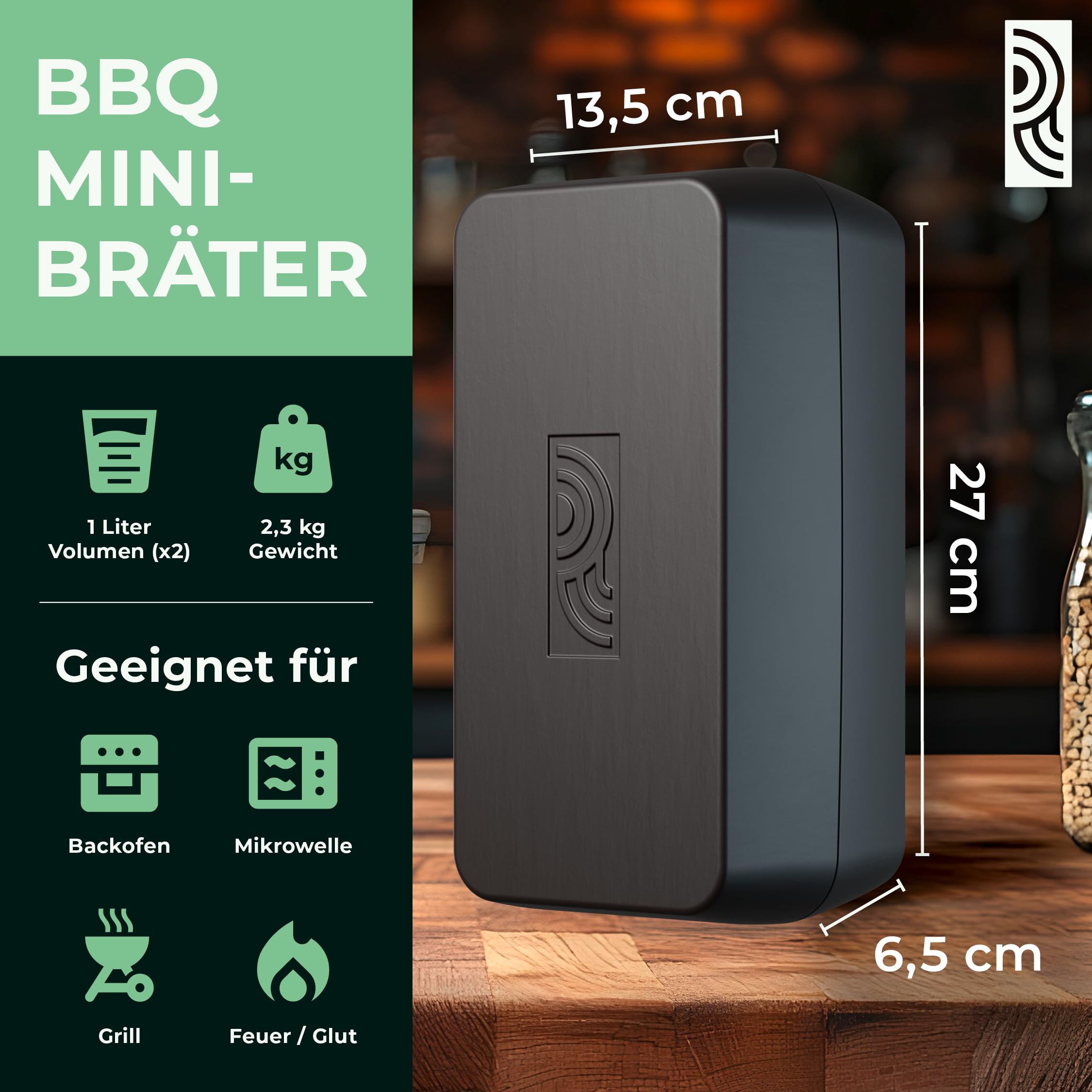 myromy® Brick Classic Backform & Mini-Bräter aus Keramik – Handmade Germany