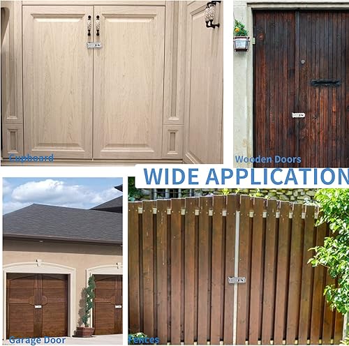 Miniatura 6 de Kyuionty Paquete de 2 pestillos de cerrojo de ángulo recto, cierre de puerta de seguridad de 90 grados de acero inoxidable para puertas de empuje,